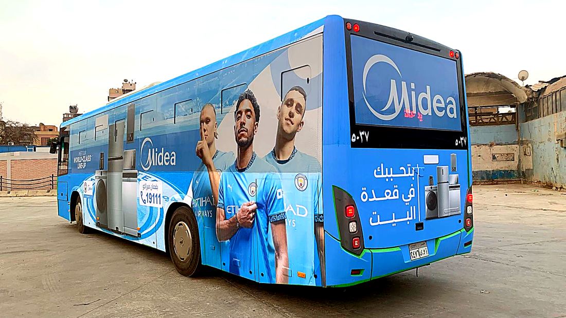 Electric bus wrap